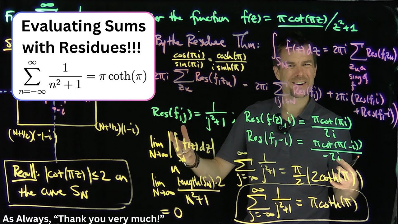 Evaluation of an Infinite Series with Residues