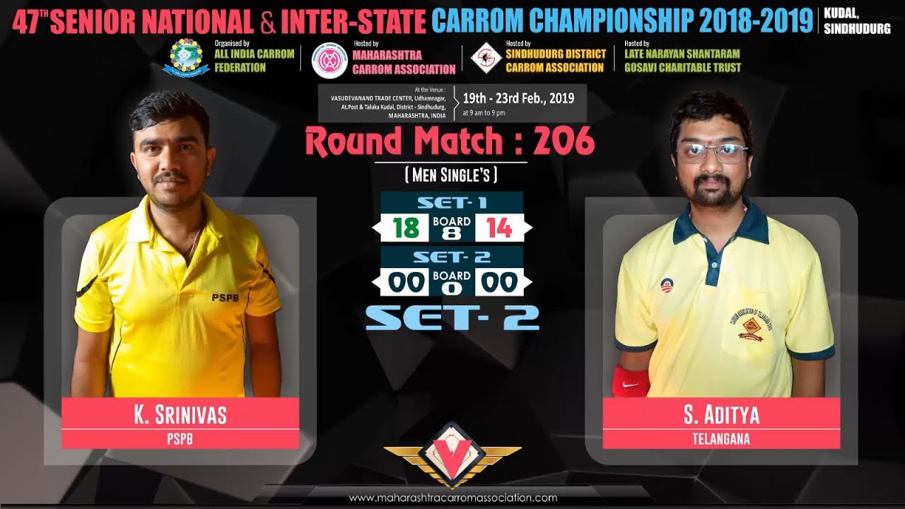 RM-206 | SET-2: K. SRINIVAS  (PSPB) VS S. ADITYA (TELANGANA)