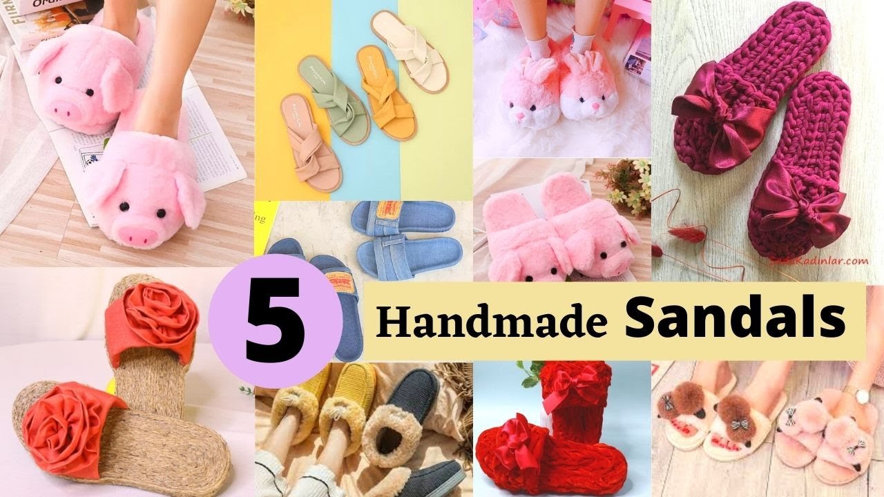 5 Handmade Sandals And Flip Flops From Old Slippers And Cardboard