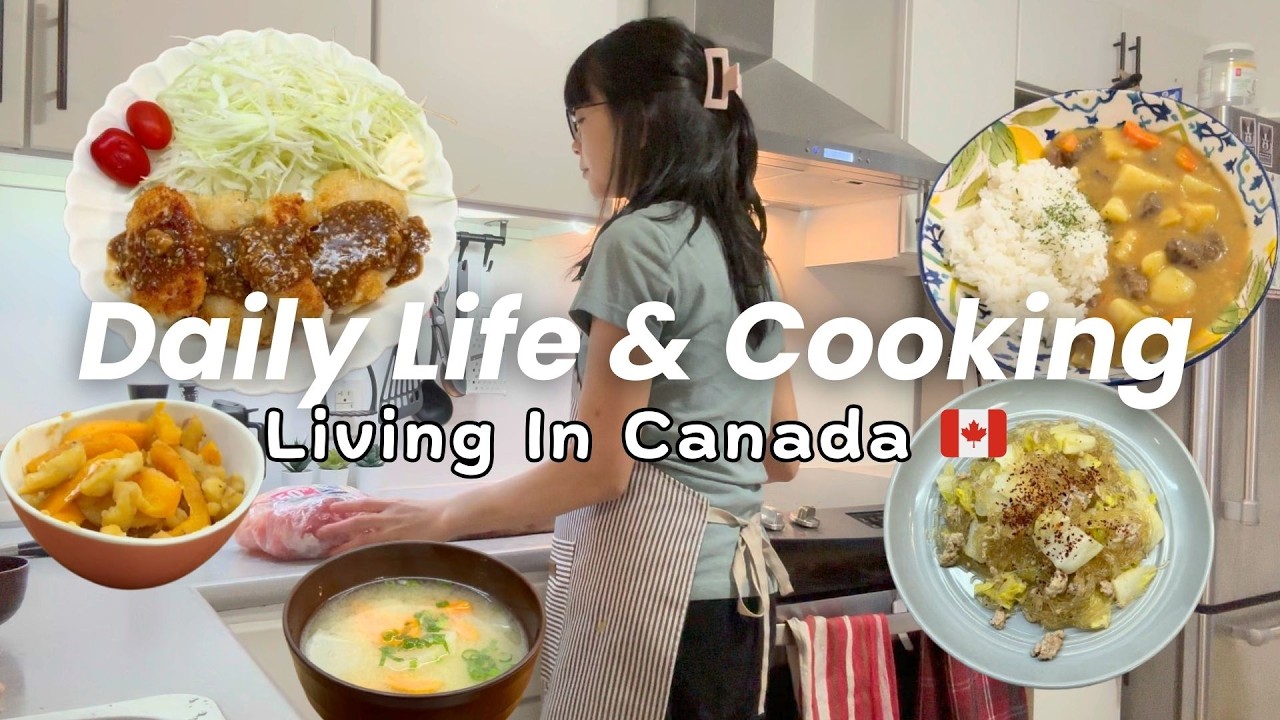 [Living in Canada 🇨🇦] Daily Life & Home Cooking | Talking Christmas Tree 🎄 | Chicken Katsu, Curry