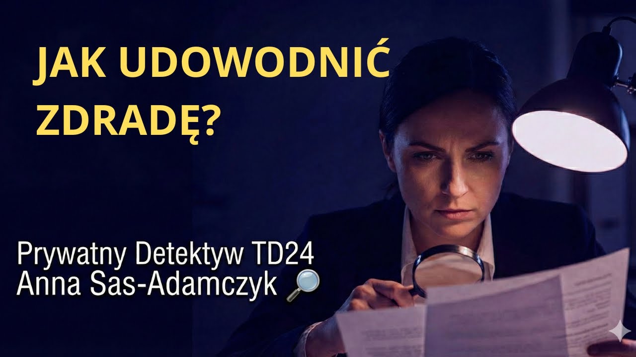 Podejrzewasz zdradę? Jak zdobyć dowody do sądu? | Detektyw TD24 Anna Sas-Adamczyk