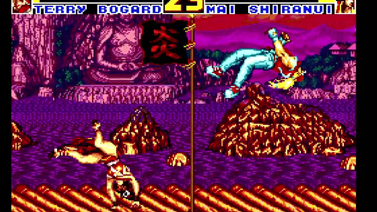 Another match in Fatal Fury Special - PC Engine Arcade Card CD