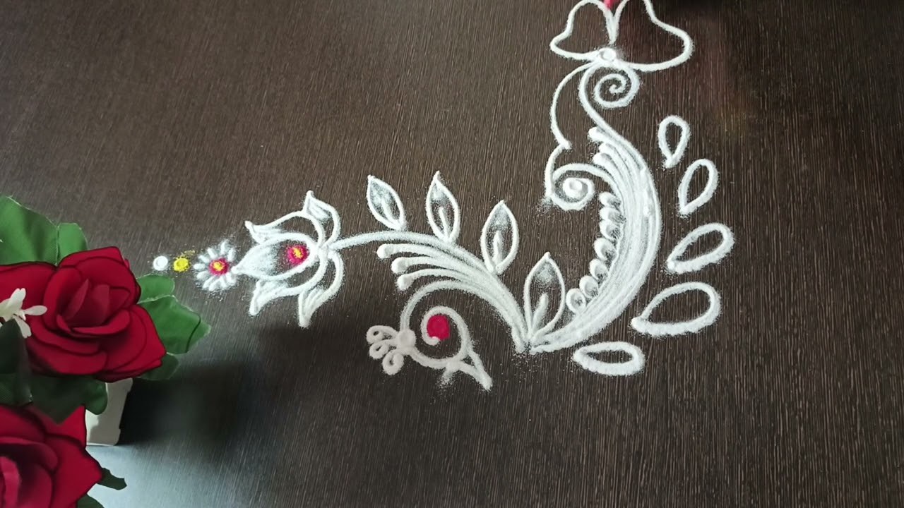 సింపుల్ ముగ్గు డైలీ సీరియల్ రంగోలి 🙏 simple daily use rangoli 🙏#plz subscribe my channel and share 🙏