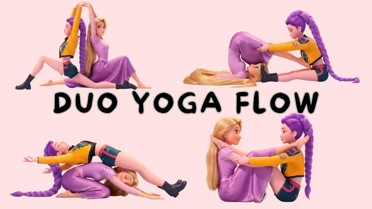 Best Partner Yoga for Kids | Rumi & Rapunzel Fun Yoga Poses | Yoga for children
