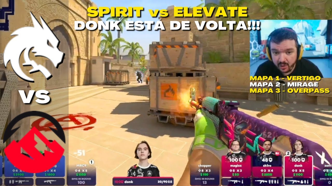 SPIRIT vs ELEVATE (Jogo Completo) BLAST Premier Spring Showdown 2024
