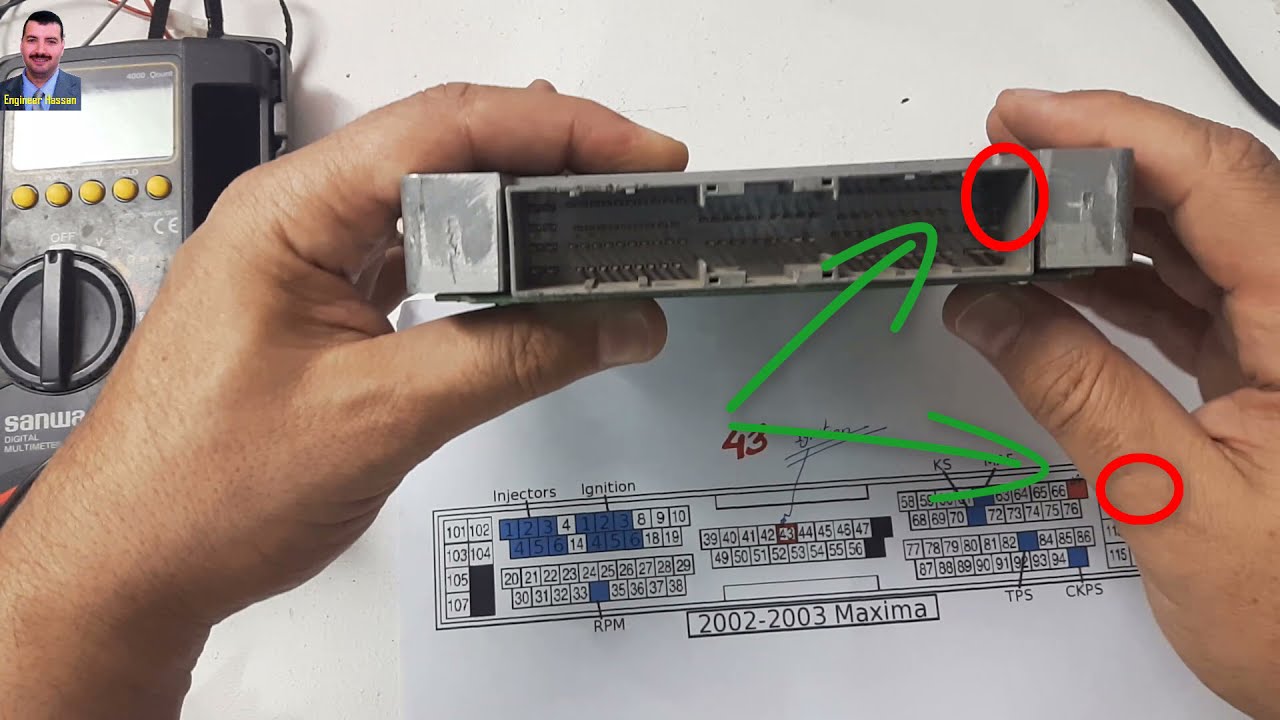 ستندهش من طريقة وكيفية اصلاح كمبيوتر السيارة (الحلقة الحادية عشرة) علميا وعملياواستخراج مخطط الاصلاح
