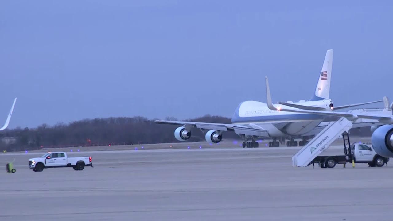 President Donald Trump departs for Palm Beach