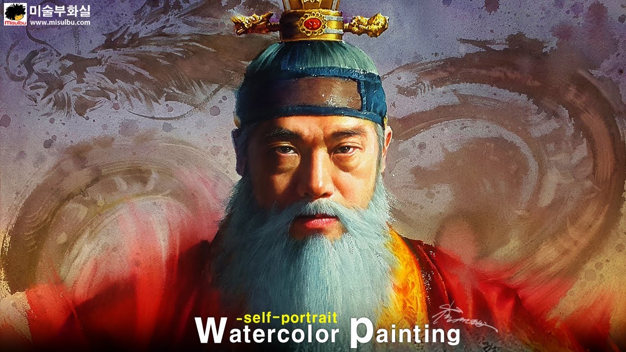 Watercolor painting/self-portrait/수채화/자화상