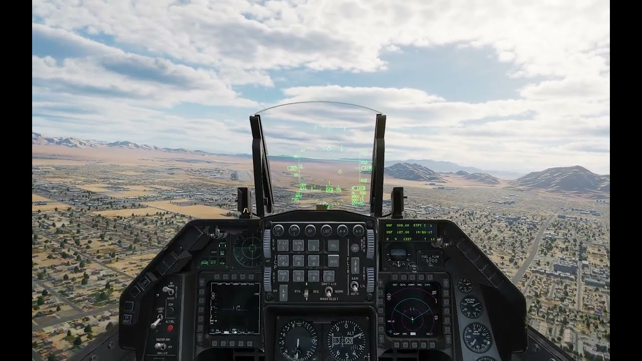 DCS F-16 Overhead Landing Pattern Nellis AFB Runway 32