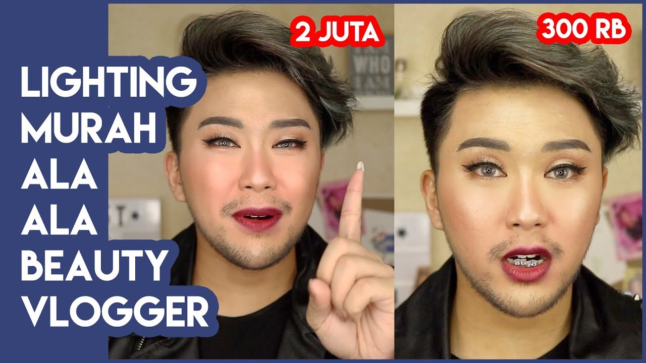 LIGHTING SETUP MURAH UNTUK BEAUTY SHOT | HASIL FOTO ALA BEAUTY VLOGGER | ALPHA MAKEUP