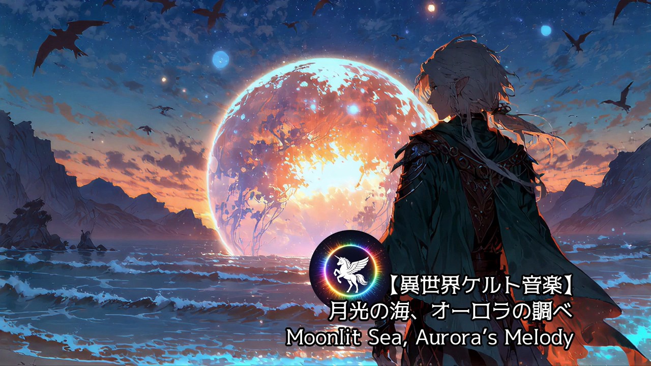 【1時間】異世界ケルト音楽｜月光の海、オーロラの調べ「Moonlit Sea, Aurora’s Melody」