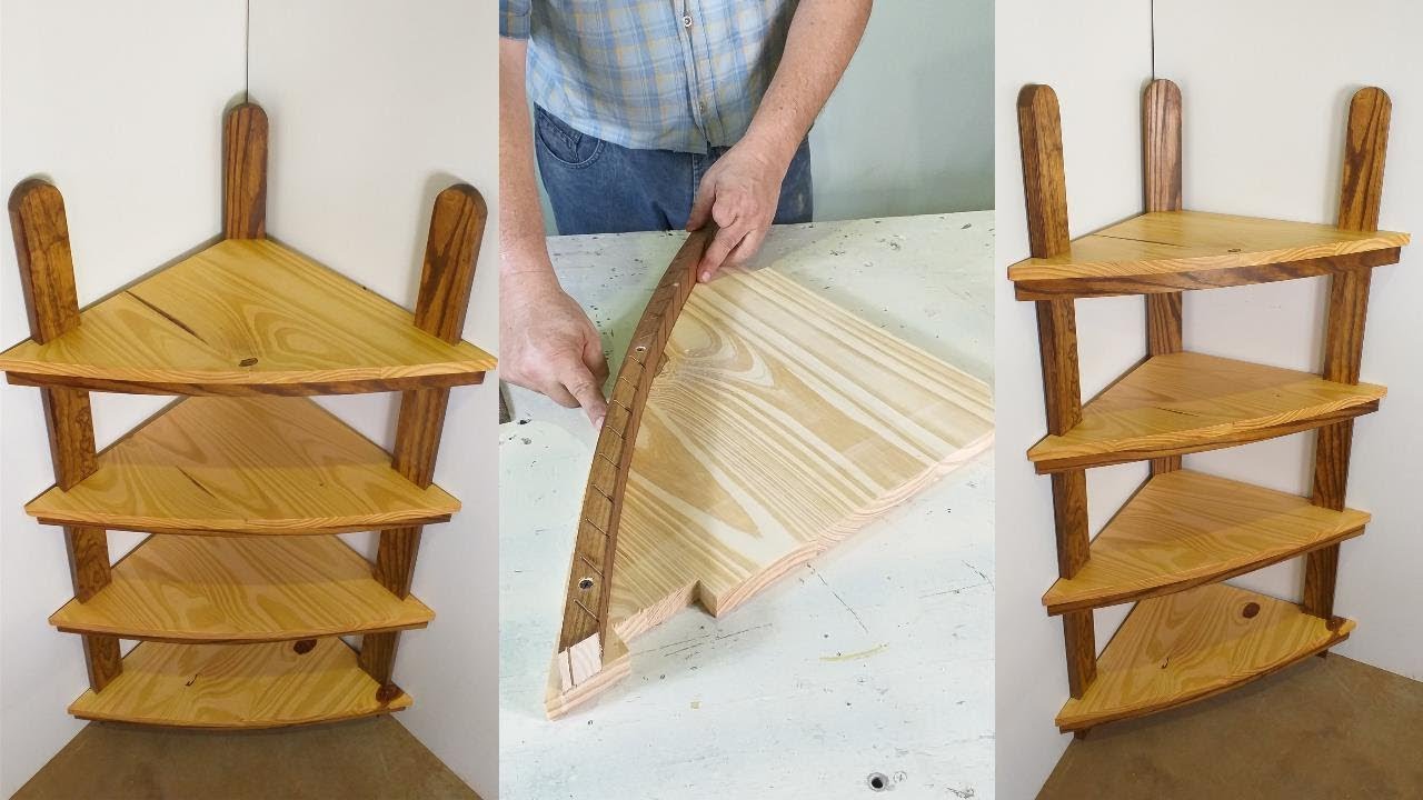 ESQUINERO DE MADERA CON FRENTE CURVO PASO A PASO - TUTORIAL DE CARPINTERÍA