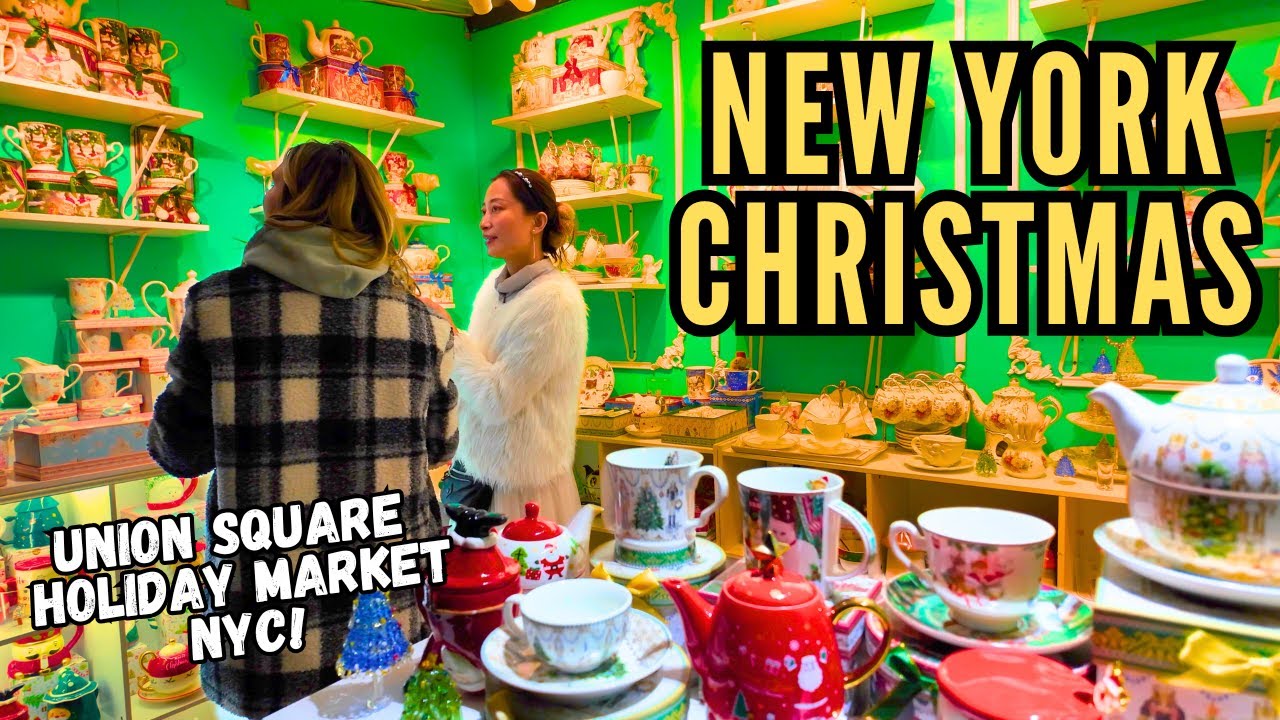 Exploring NYC Christmas 2025 🎄Manhattan's Christmas Market 🎅 Union Square Holiday Market 2025