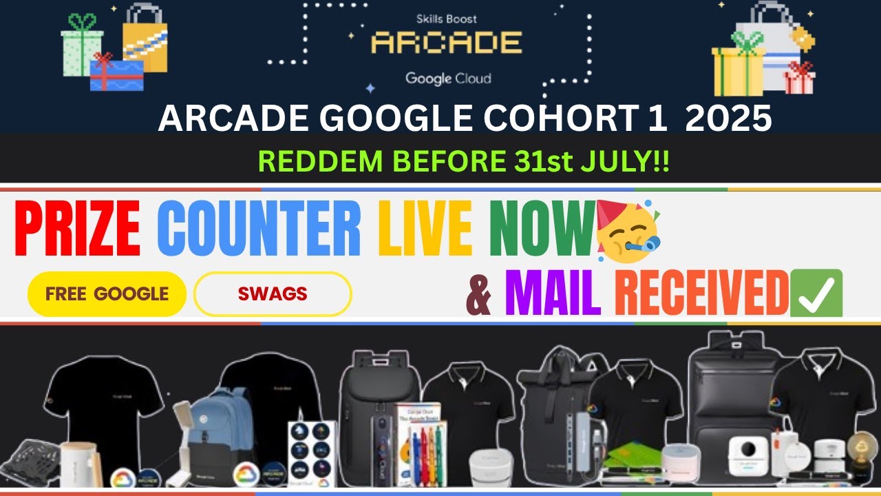 ARCADE 2025 PRIZE COUNTER LIVE NOW & SWAG REDEEMTION MAIL RECEIVED🤩✅ | Must Watch!! #arcade