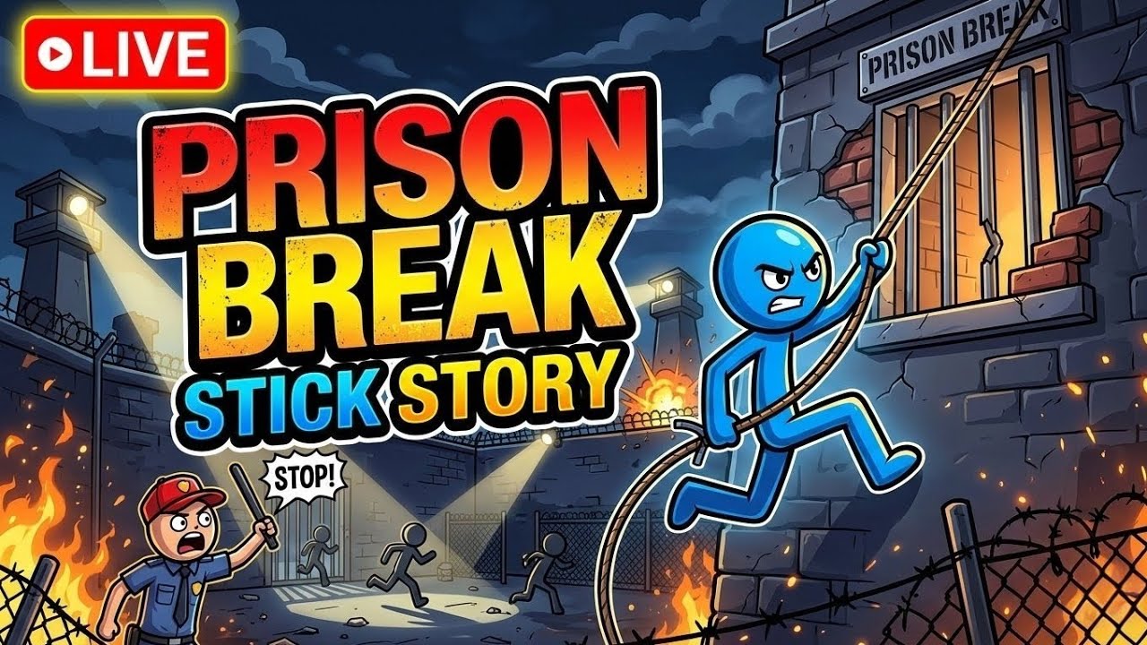The gameplay 🎮 in live 🛑 Prison Break: Stick Story 😄 #shorts #live #1