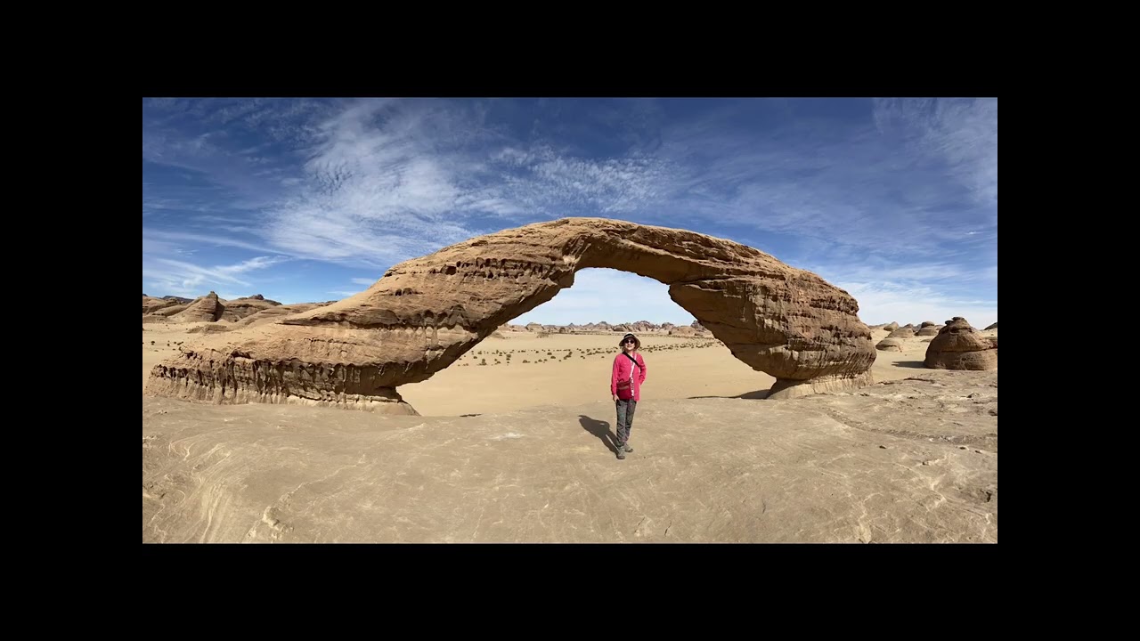 Sunset at Elephant Rock, Arch Rock, Jabal Ithlib, Saudi Arabia 