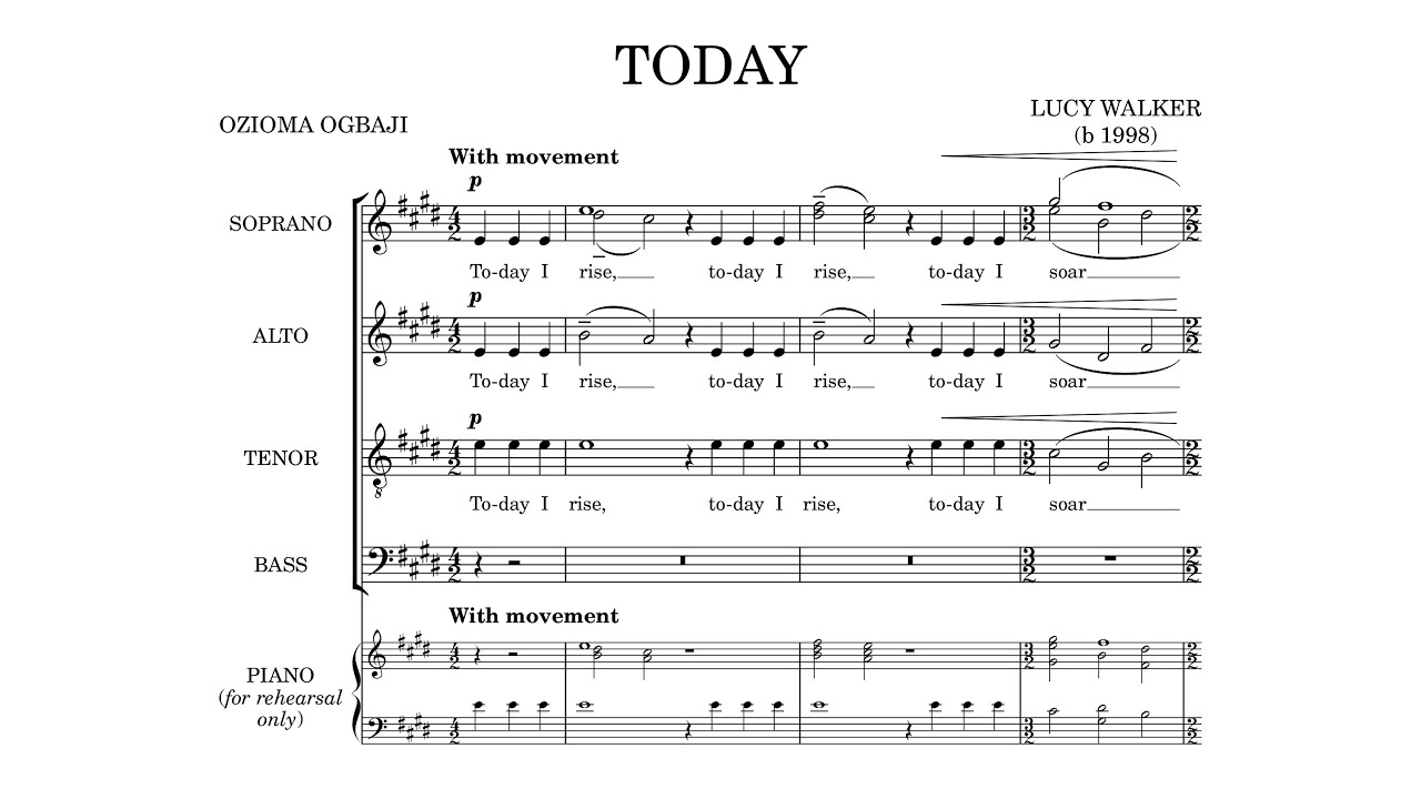 Lucy Walker - Today (Official Score Video)
