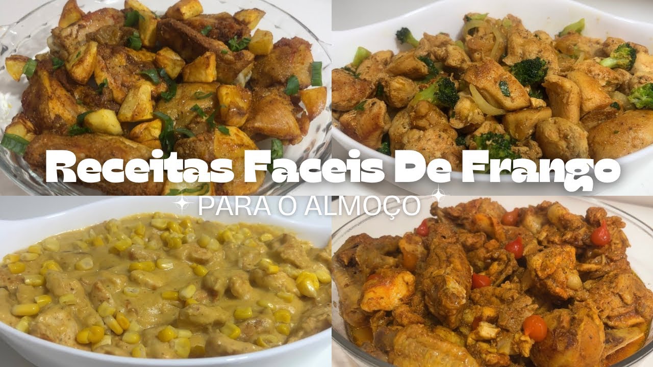 4 IDEIAS DE PROTEÍNAS PARA O ALMOÇO - RECEITAS DE FRANGO FÁCIL + COMO VARIAR O FRANGO NO ALMOÇO 