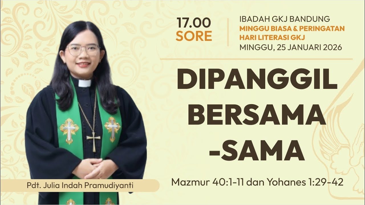 IBADAH MINGGU - 25 JANUARI 2026 - SORE
