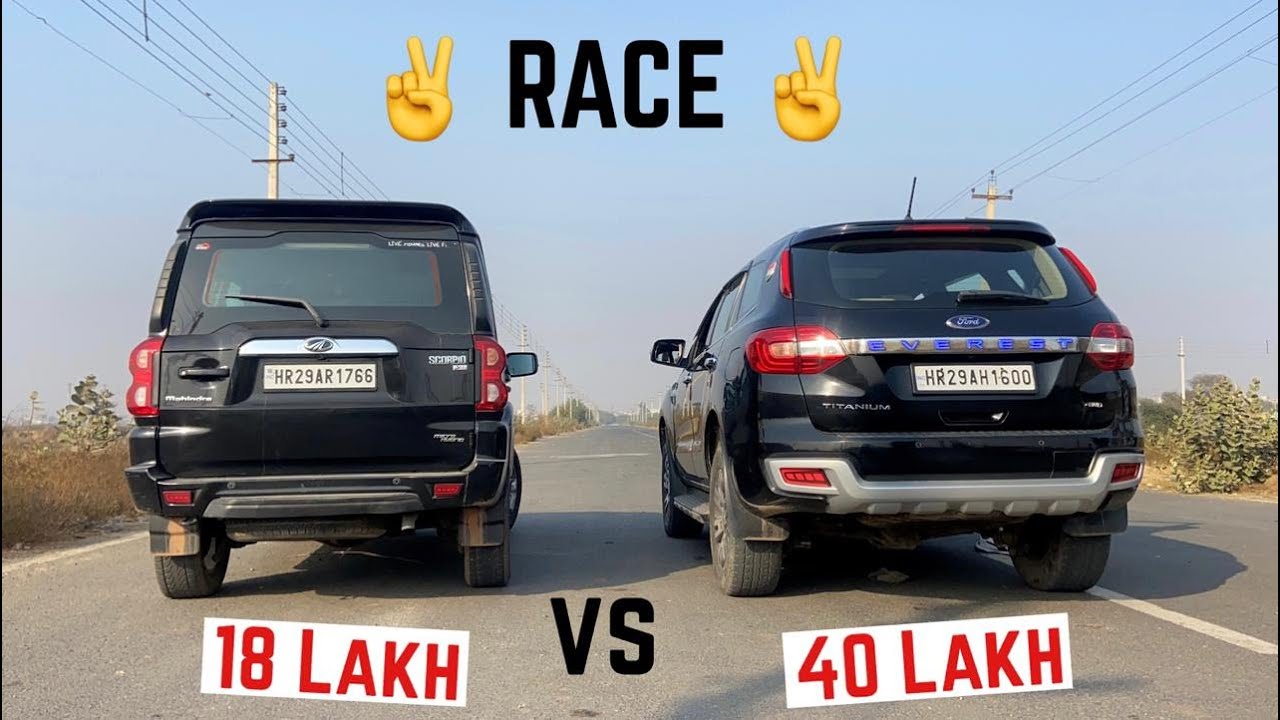 इसे कोई नहीं हरा सकता 🔥 Scorpio S11 vs Ford Endeavour : DRAG RACE