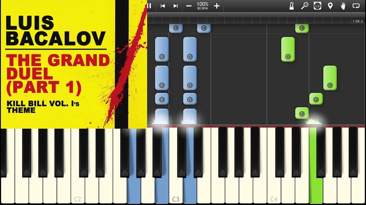Kill Bill - The Grand Duel (parte prima) - Piano tutorial