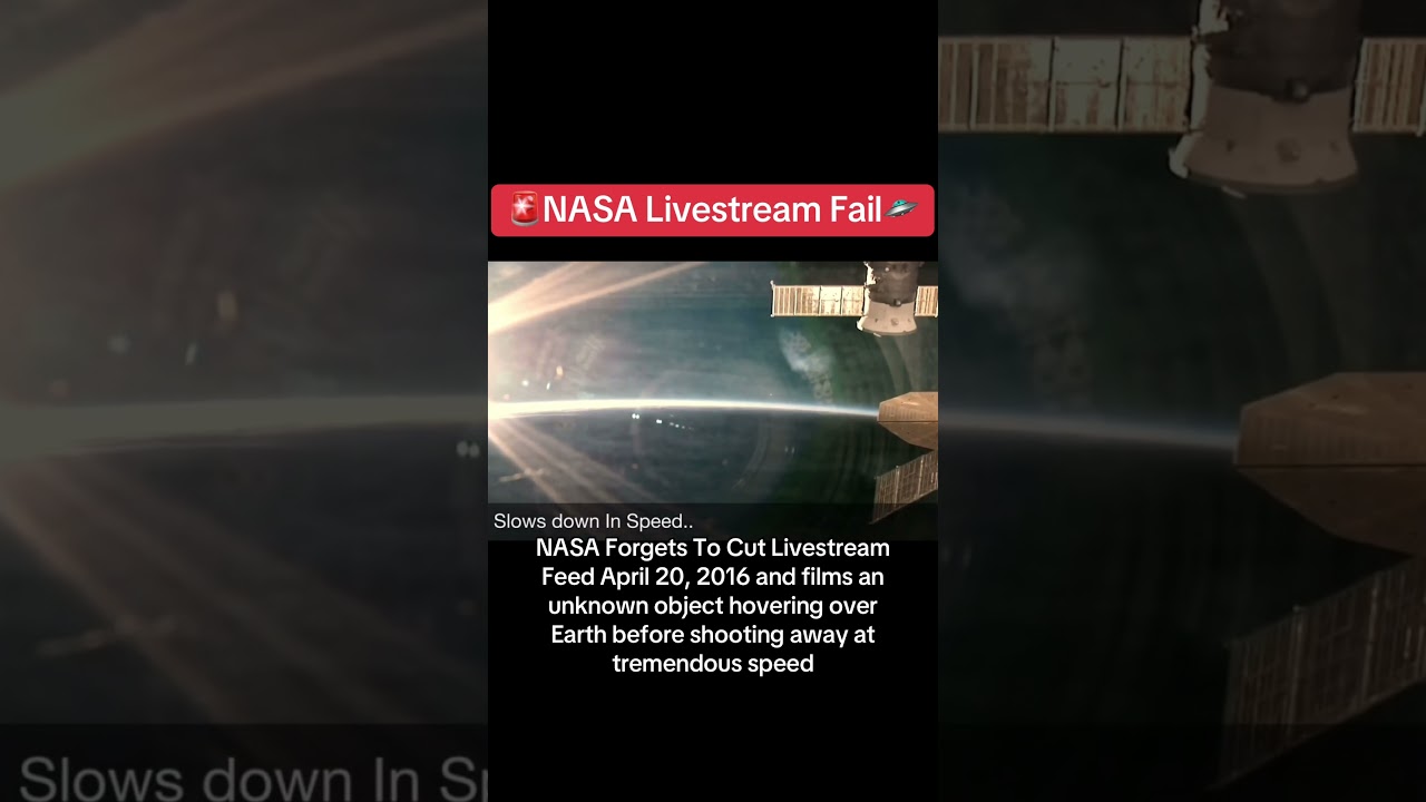 UFO on NASA Livestream - April 20, 2016 an unknown object hovers over Earth #nasa #uap #space