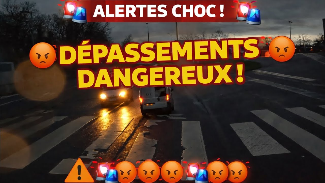 Il me dépasse dans le virage sans visu alors qu'une voiture arrive
