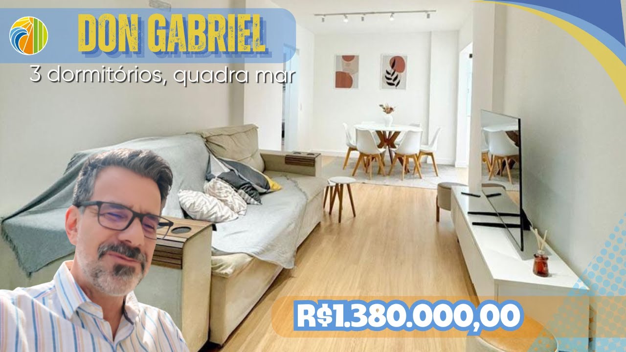 APARTAMENTO QUADRA MAR REFORMADO em Balne&aacute;rio Cambori&uacute; | 3 Quartos no Centro | Edif&iacute;cio Dom Gabriel