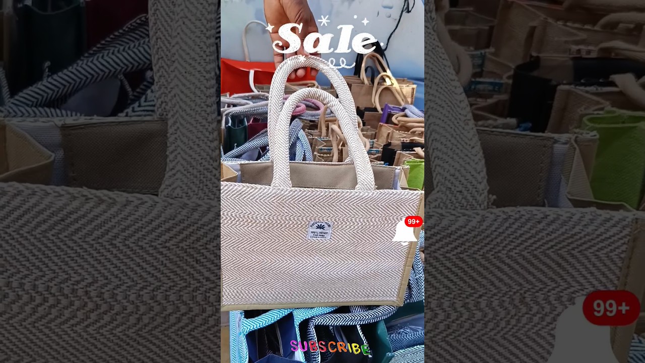 Trendy Jute bags in Lajpat Nagar market delhi #lajpatnagarcentralmarket #shortsfeed