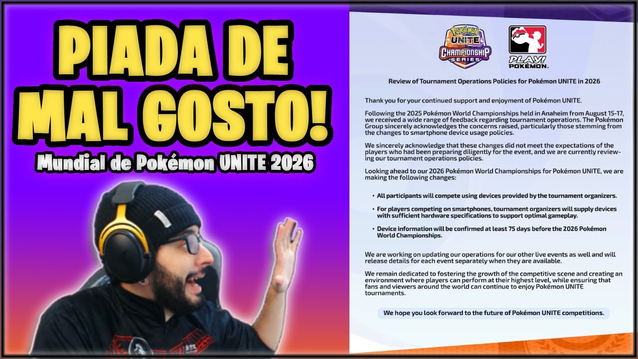 🔥 As MUDAN&Ccedil;AS POL&Ecirc;MICAS do Mundial 2026 de Pok&eacute;mon UNITE!