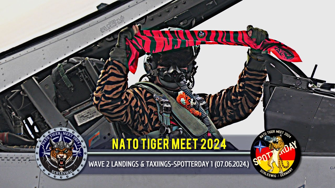 4K⁵⁰🛬NATO Tiger Meet 2024-Wave2_Landings & Taxiings-Spotterday1 (Schleswig-Jagel_ETNS 07.06.2024.)