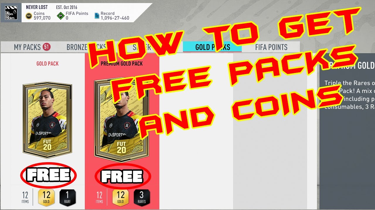 HOW TO GET FREE PACKS AND COINS FOR TOTSSF FIFA 20 100% LEGIT