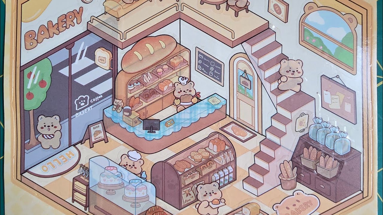 Miniature scene stickers | Bakery 