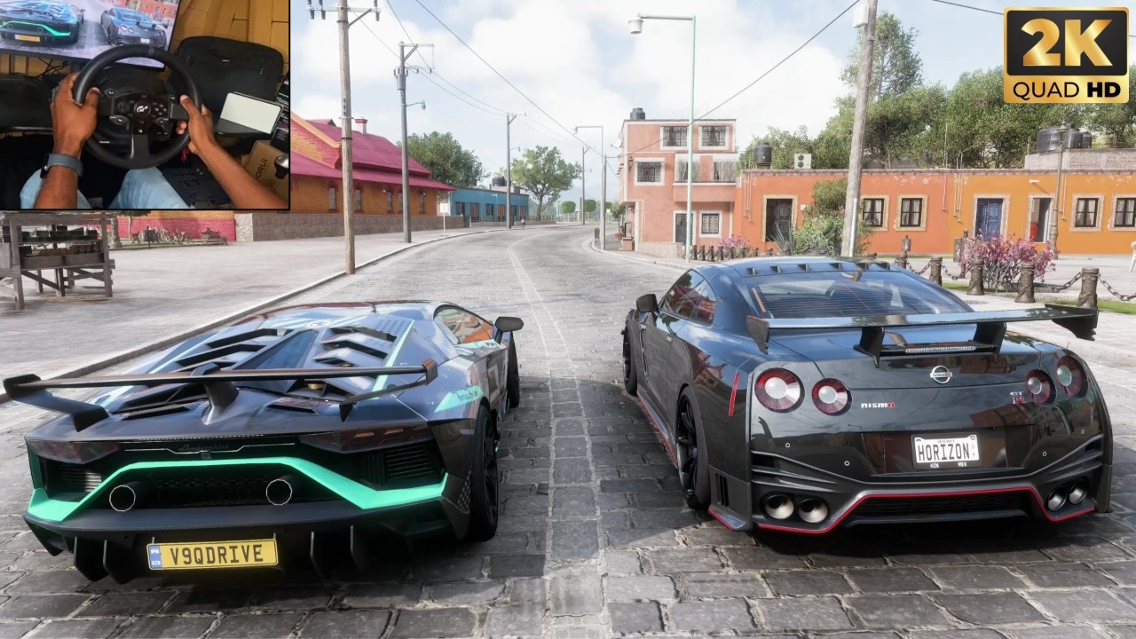 Nissan GTR R35 Nismo & Lamborghini Aventador SVJ - Forza Horizon 5 | Thrustmaster T300RS Gameplay