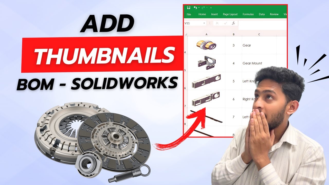 Add Thumbnails to Your SOLIDWORKS BOM in Excel