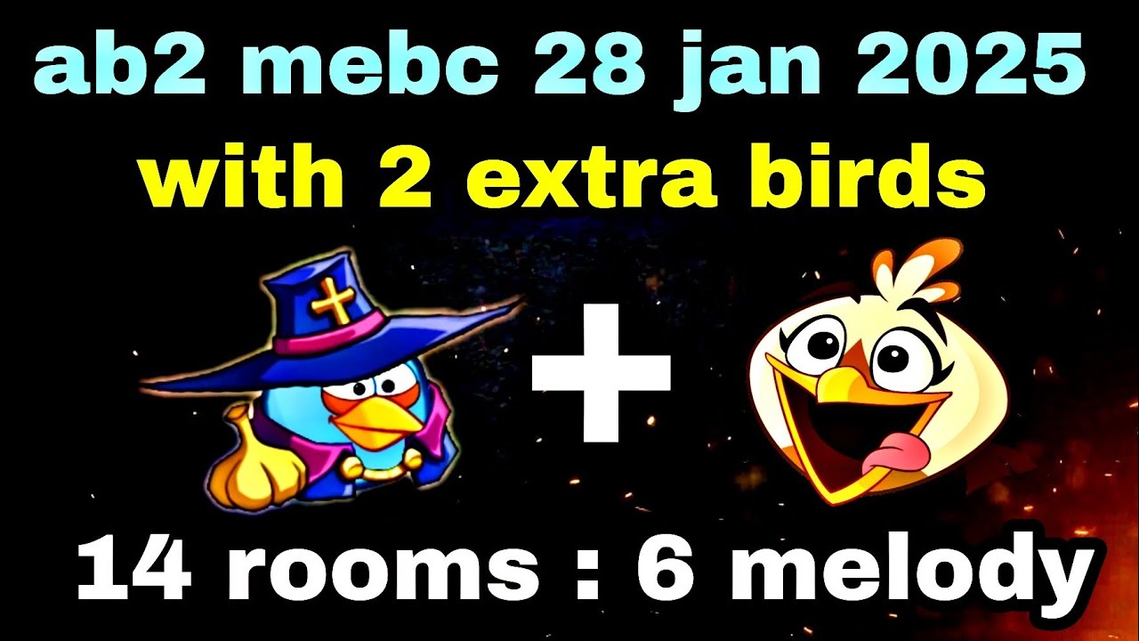 Angry birds 2 mighty eagle bootcamp Mebc 28 jan 2025 with 2 extra birds blues+melody#ab2 mebc today