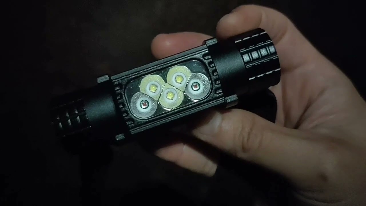 Sofirn H05B-GCG2, 3 white leds + 2 red leds