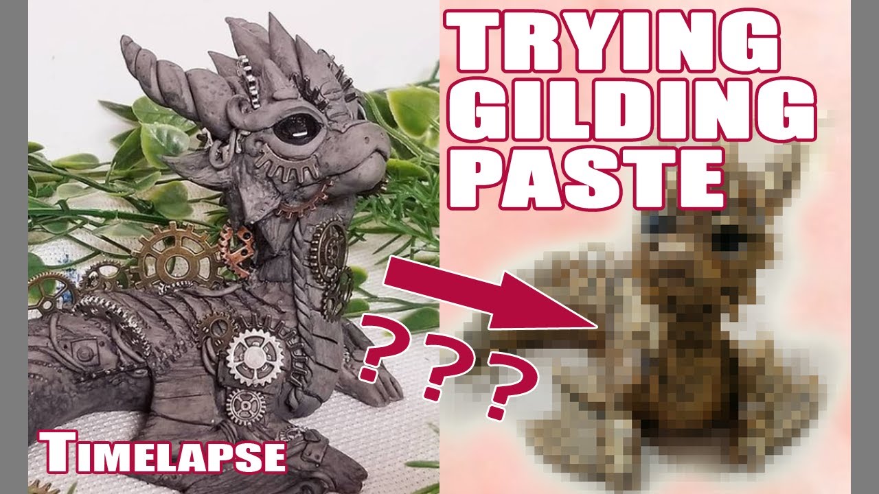 Trying Out Gilding Paste On Polymer Clay
