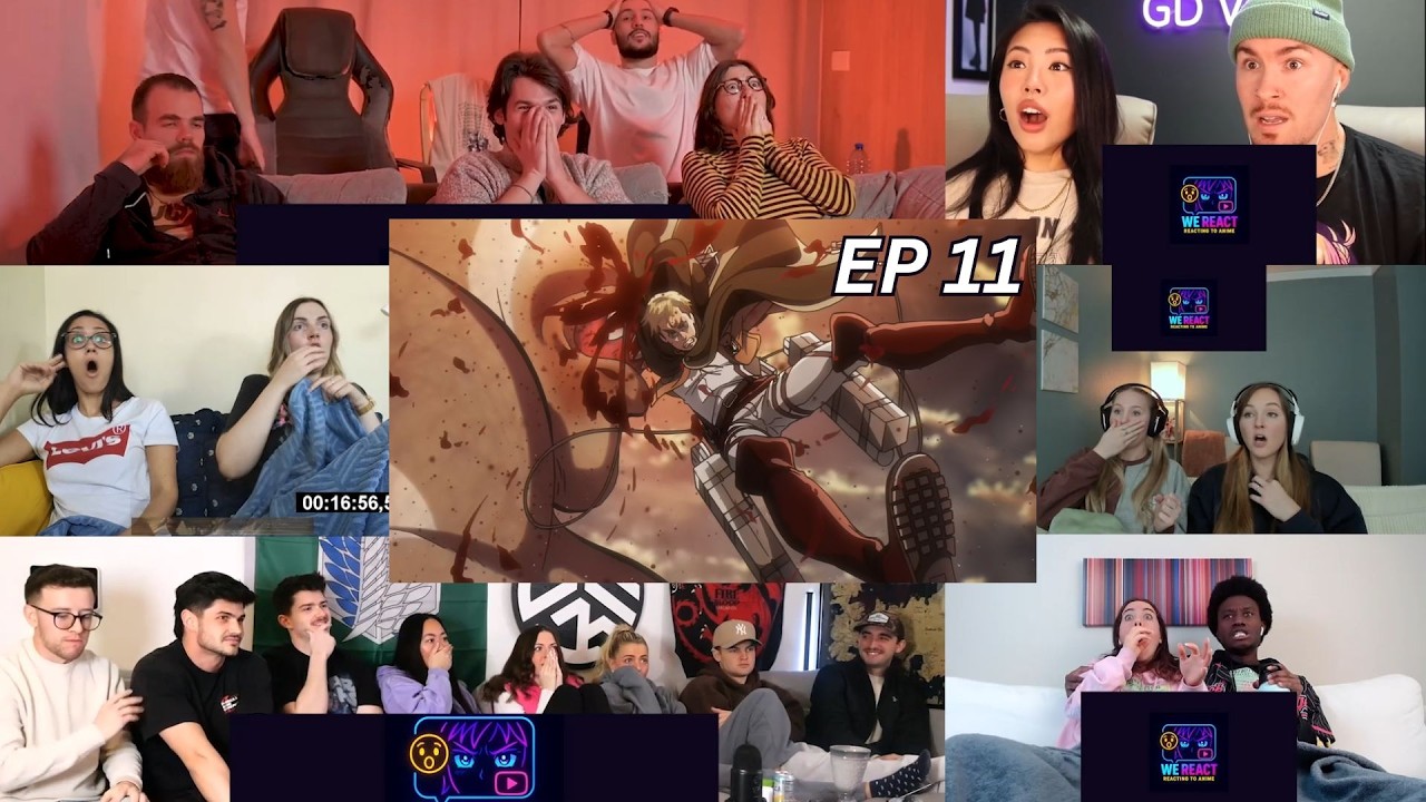 Attack on Titan Season 02 Episode 11 | Reaction Mashup #anime #attackontitan #animereactionmashup