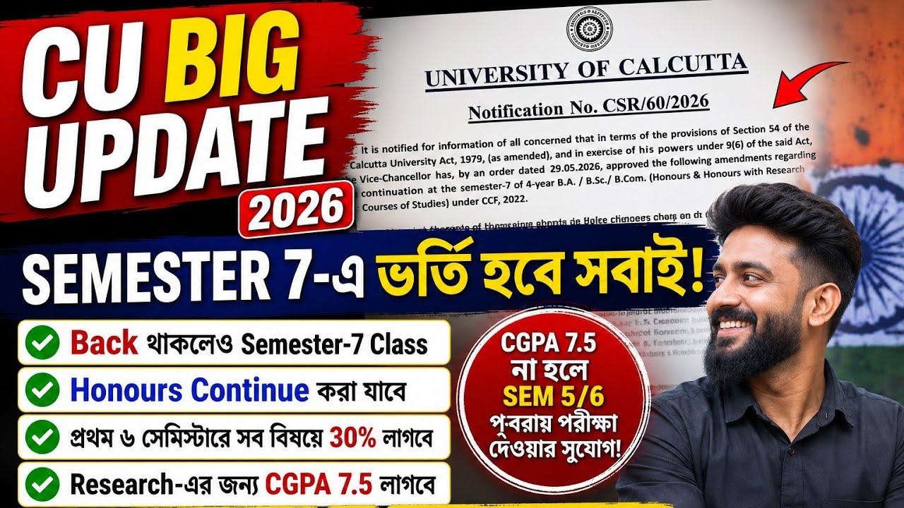 ||CU Rules Changes||SEM-7 Eligibility ||