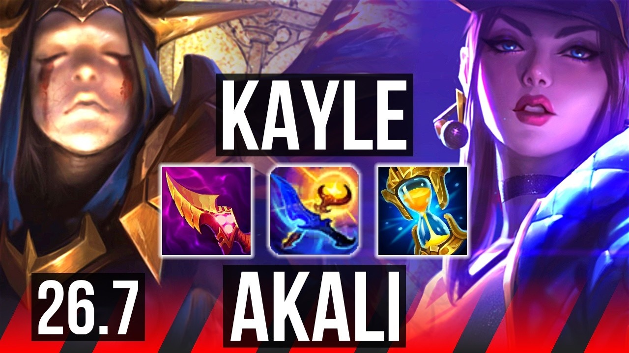 KAYLE vs AKALI (TOP) | EUW Challenger | 26.7