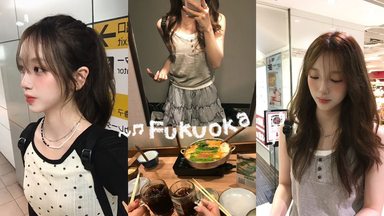 대학생 둘이 공강날 후쿠오카 놀러가는 vlog ♪ ˖°