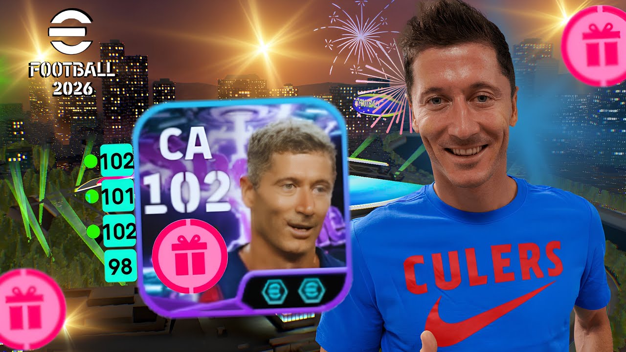 LEWANDOWSKI 102 SHOW TIME GRÁTIS! KKKKKKKKK Surpreendeu DEMAIS no eFootball 2026