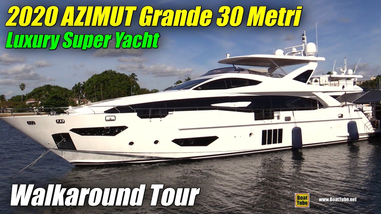2019 Azimut Grande 30 Metri Luxury Yacht - Deck Interior Walkaround - 2018 FLIBS