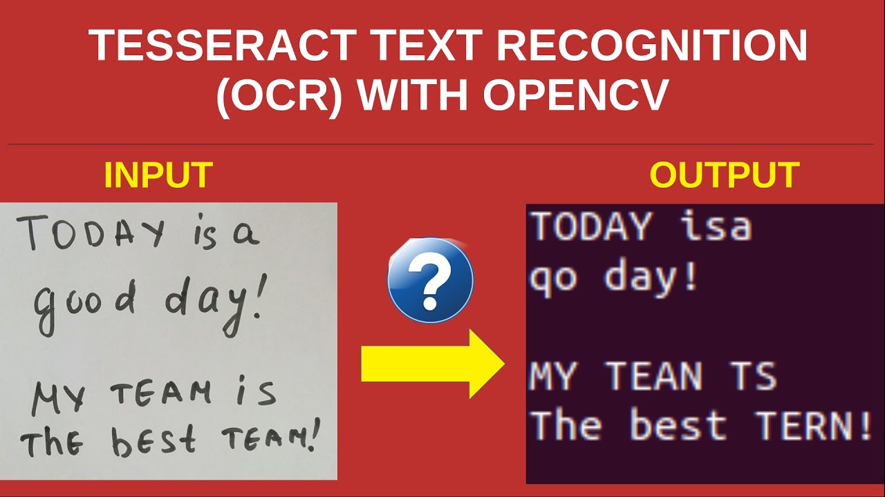Tesseract | Text Recognition with Opencv