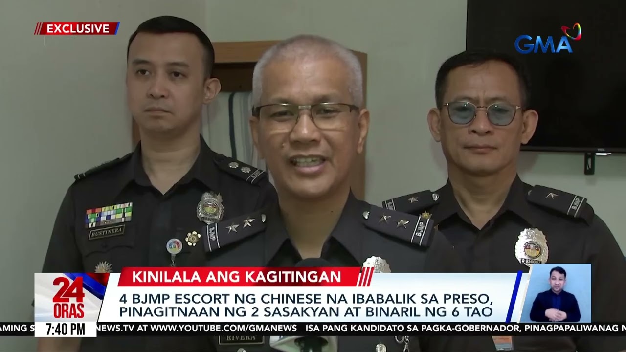 4 BJMP escort ng Chinese na ibabalik sa preso, pinagitnaan ng 2 sasakyan at binaril ng... | 24 Oras