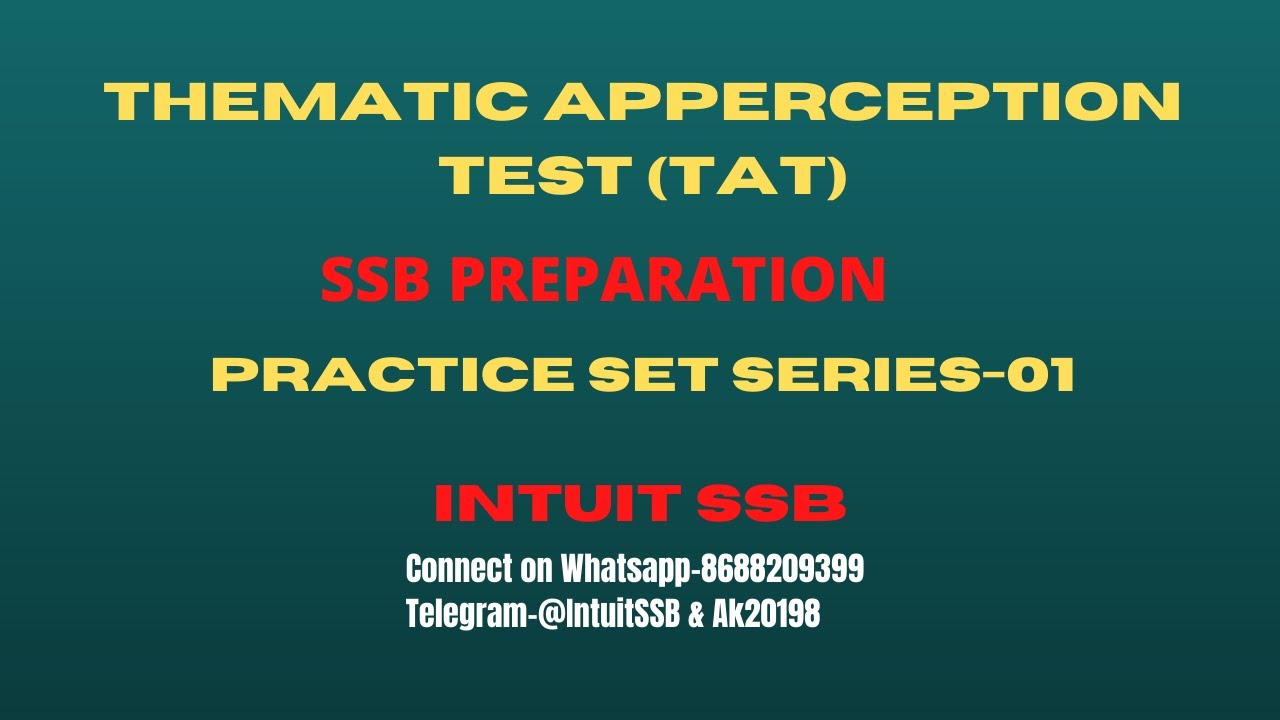 Thematic Apperception Test | Practice set |
