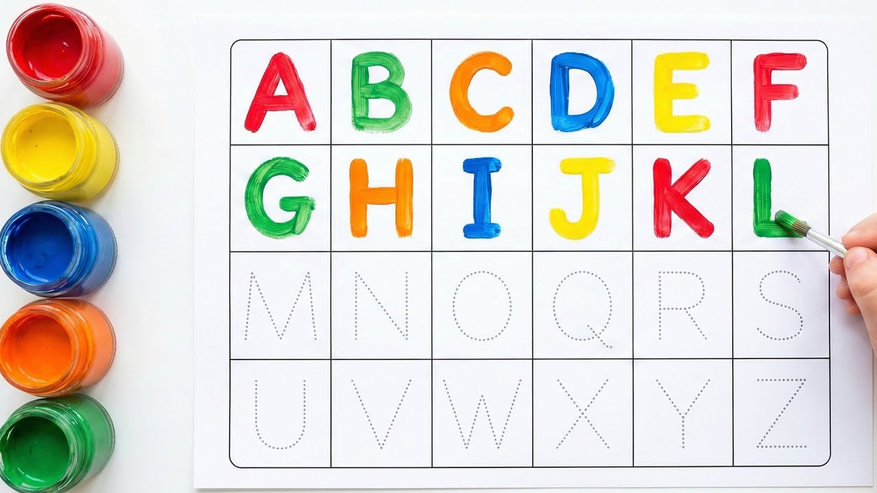 ABCD DRAWING FOR KIDS| PAINTING 🎨🖌️