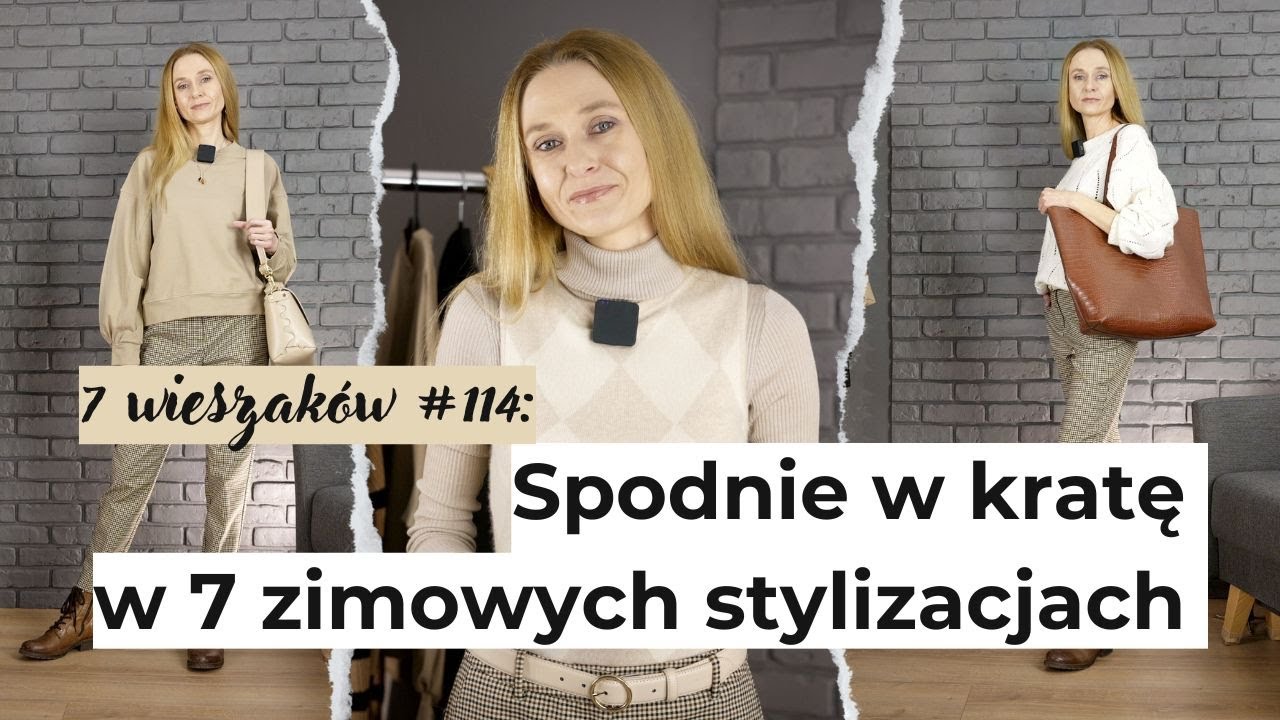 7 wieszaków #114: Spodnie w kratę w 7 zimowych stylizacjach