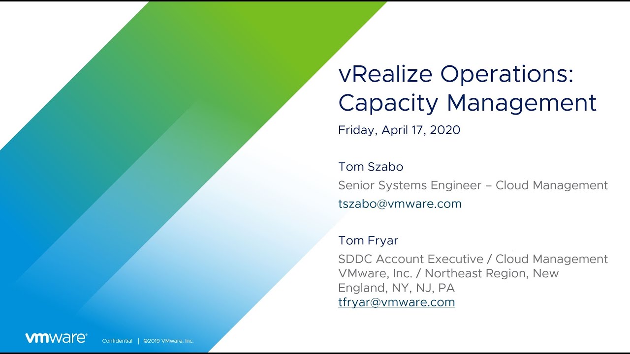 Capacity Management with vRealize Operations